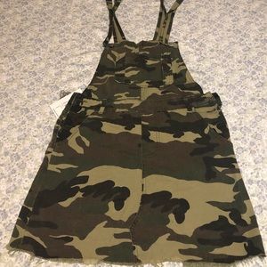 Camo skirt/overall. NWT